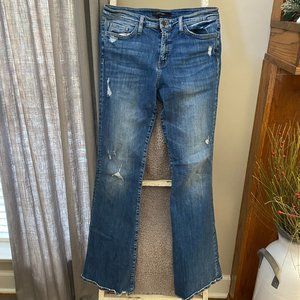 Flying Monkey distressed mid-rise flare jeans women's size 29